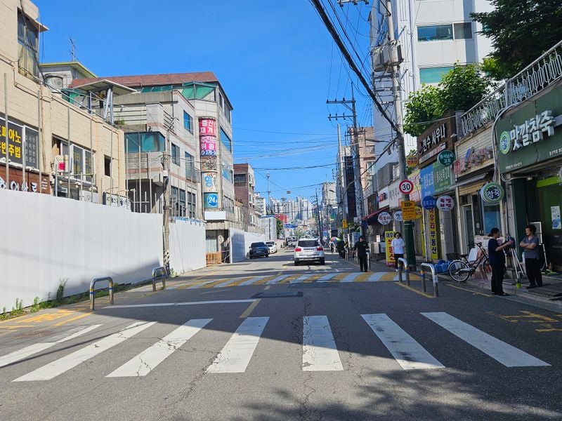 은평구 증산동 현장 입구에서 바라본 전경 