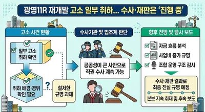 [속보]광명11R 재개발 관련 고소 일부 취하..