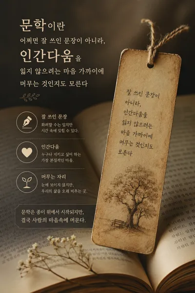 [아침편지] 말은 문장이 되고 삶은 문학이 된다  (2)