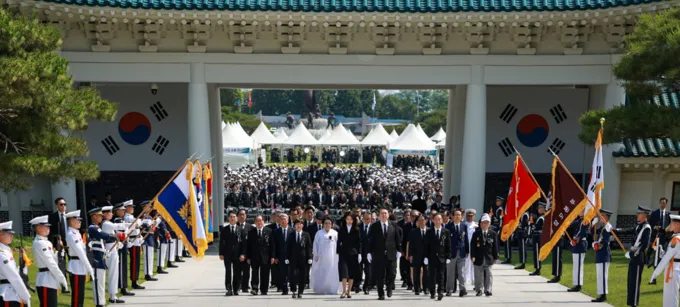 윤대통령 제68회 현충일 추념사 참석 / 사진자료 = 대통령실 윤대통령 제68회 현충일 추념사 참석 / 사진자료 = 대통령실