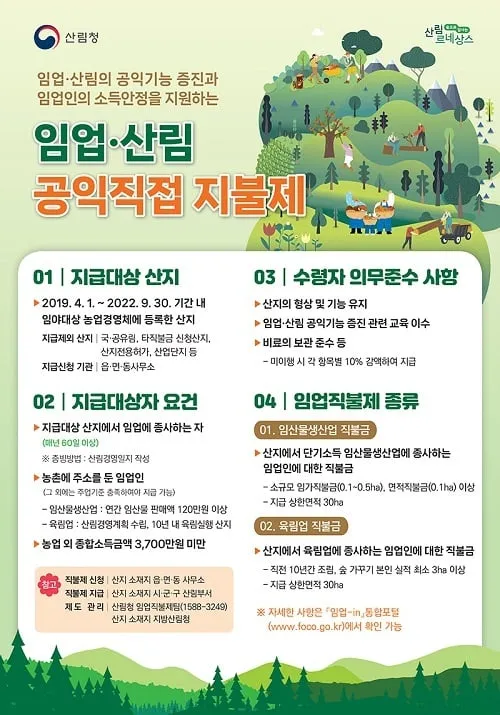 임업직불금 4월부터 접수 시작…온라인 신청도 가능 임업직불금 4월부터 접수 시작…온라인 신청도 가능
